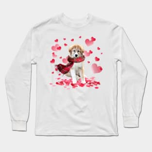 Great Pyrenees Hearts Love Happy Valentine's Day Long Sleeve T-Shirt